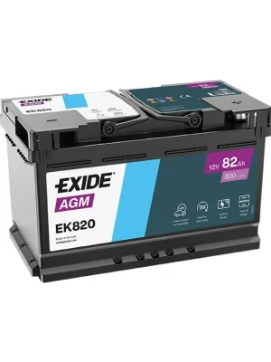 Víkendová Akce Autobaterie Exide Start-Stop AGM 12V 82Ah 800A EK820
