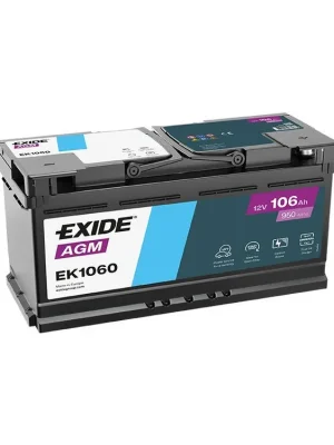 Ověřený Autobaterie Exide Start-Stop AGM 12V 106Ah 950A EK1060