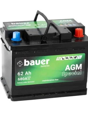 Autobaterie Bauer AGM 12V 62Ah 680A BA56202 Super Cena