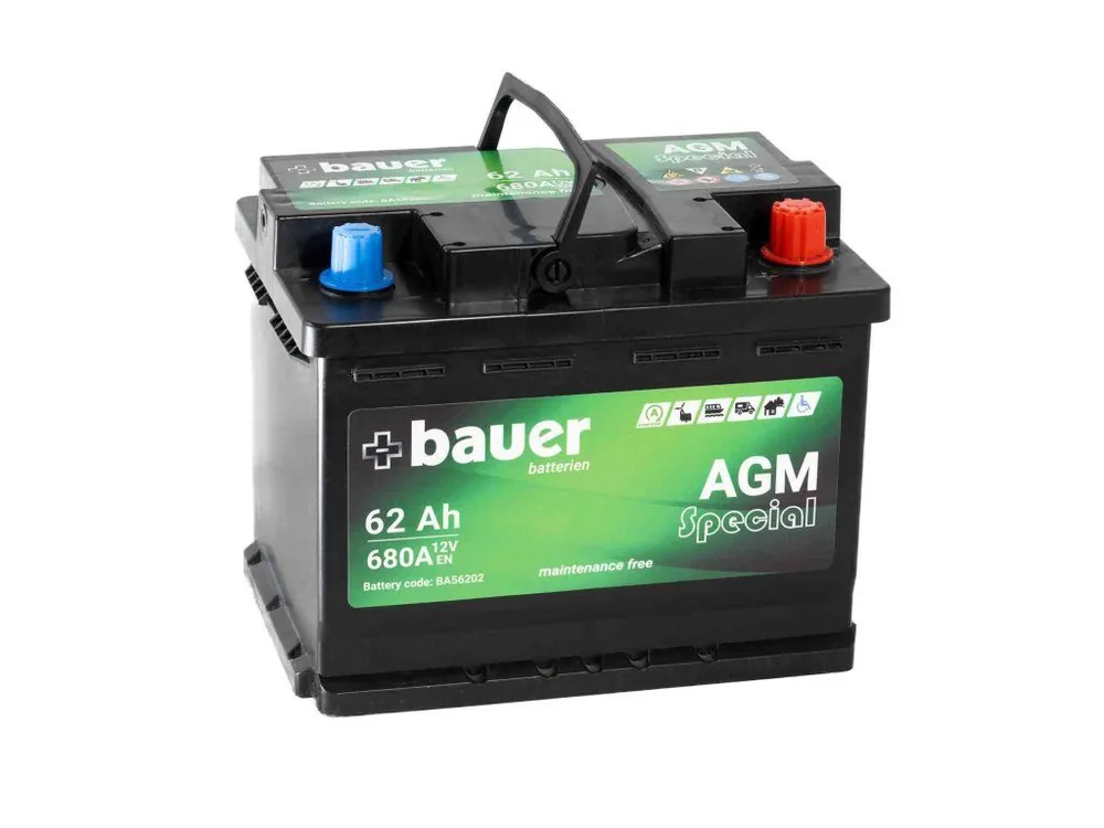 Autobaterie Bauer AGM 12V 62Ah 680A BA56202 Super Cena