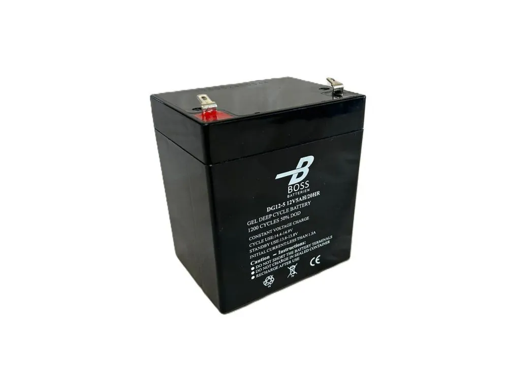 Originální Baterie Boss DEEP Cycle Gel 12V 5Ah DG12-5