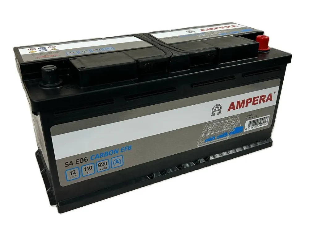Aktuální Autobaterie Ampera Carbon EFB 12V 110Ah 920A S4E06