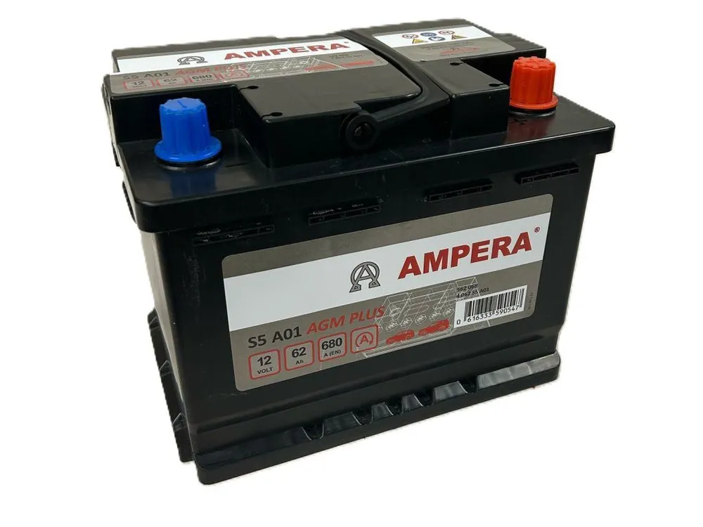 Cenový Hit Autobaterie Ampera AGM 12V 62Ah 680A S5A01