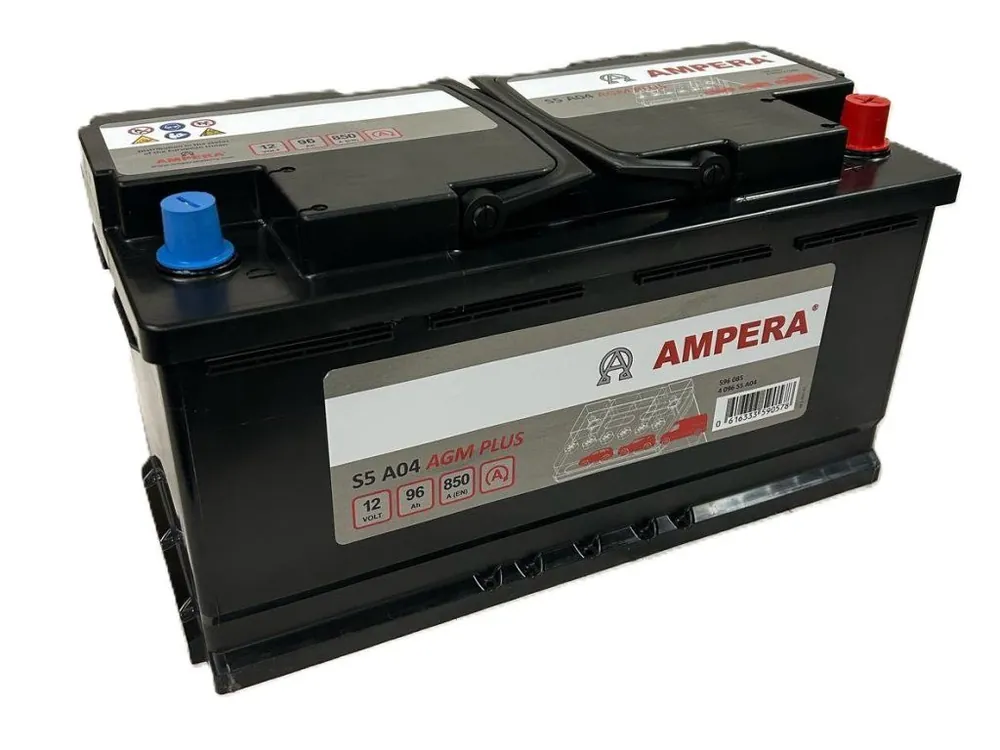Must-Have Autobaterie Ampera AGM 12V 96Ah 850A S5A04