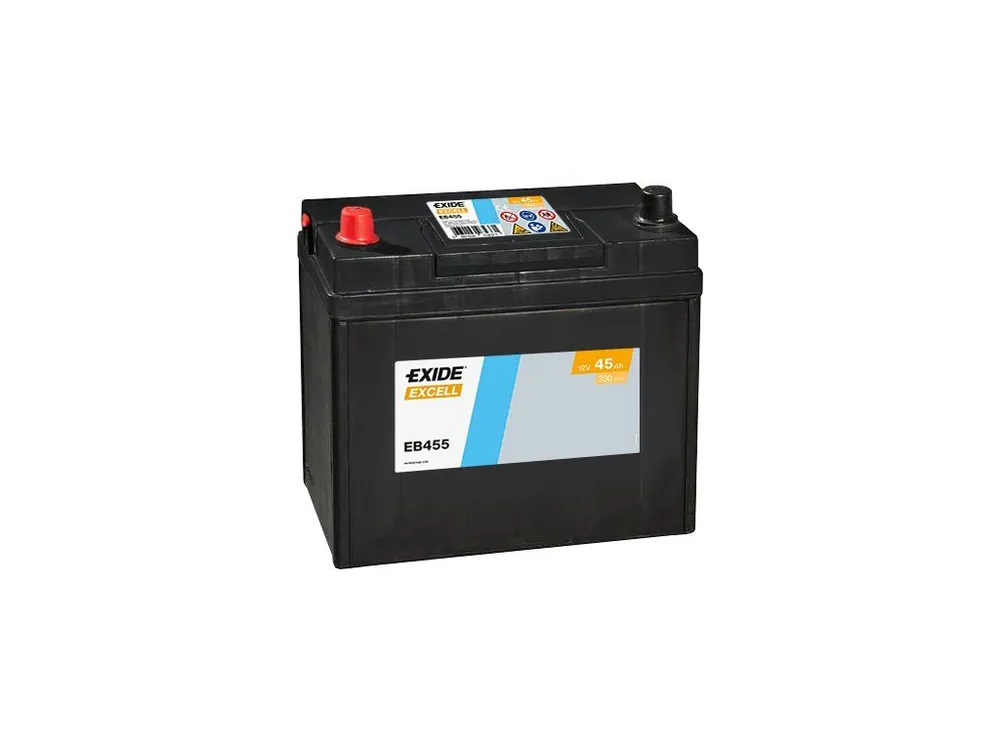 Autobaterie Exide Excell 12V 45AH 330A EB455 Doprava Zdarma