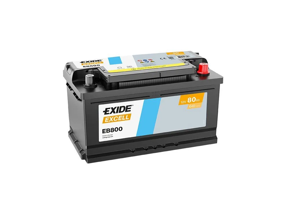 Dokud Zásoby Vydrží Autobaterie Exide Excell 12V 80AH 640A EB800