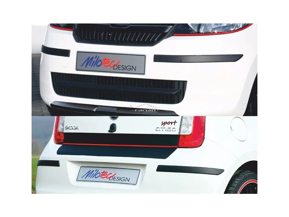 Ochranné lišty předního a zadního nárazníku Škoda Citigo 2011- | Milotec Top Prodej