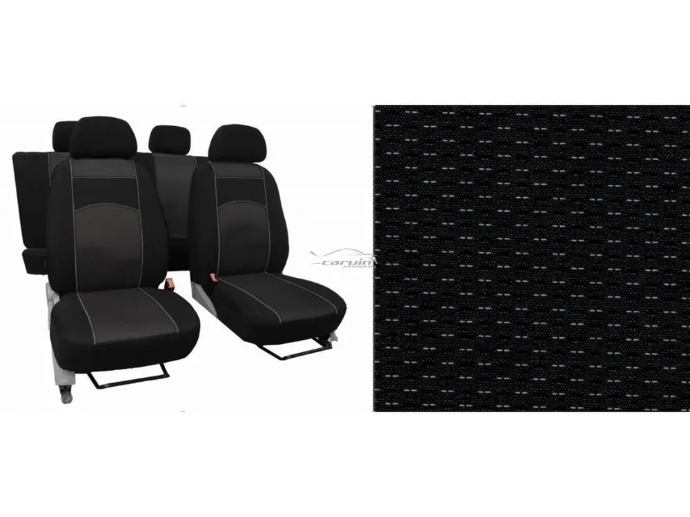 Výprodej Autopotahy VOLKSWAGEN CRAFTER DOUBLECABINA, 7 MÍST, od r. v. 2017, VIP černé