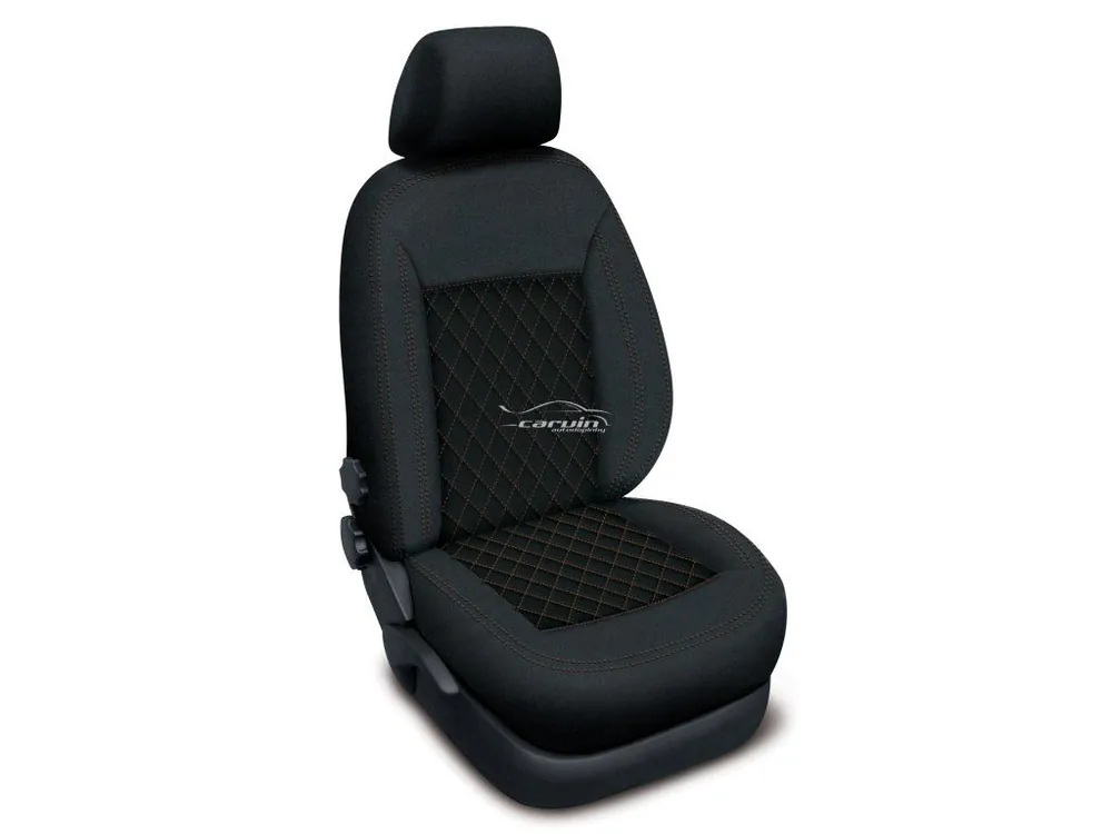 Značkový Autopotahy CITROEN BERLINGO II XRT, 5 SEDAČEK,2008-2017, AUTHENTIC CARO hnědé