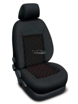 Akční Cena Autopotahy BMW 3 F31 TOURING, od r. 2012, AUTHENTIC CARO červené