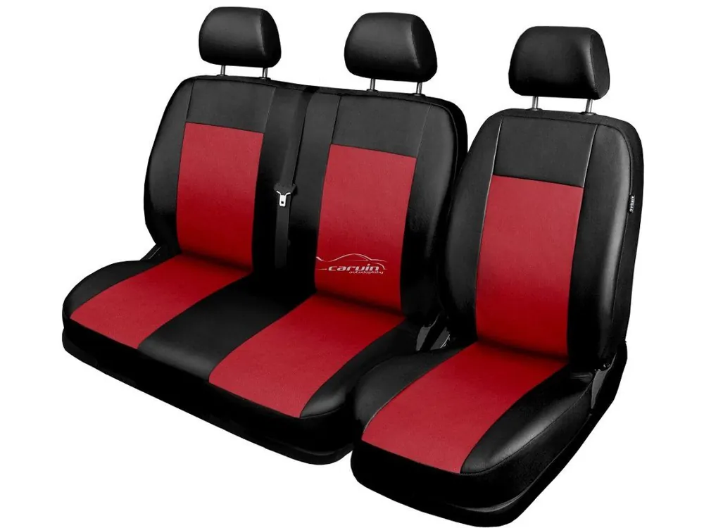 Cenový Hit Autopotahy pro BUS, DODÁVKU, 3 místa 1+2, ekokůže COMFORT červené
