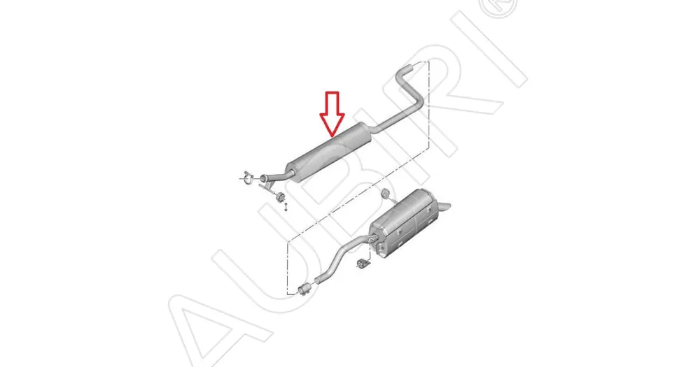 Dokud Zásoby Vydrží Tlumič výfuku Citroën Berlingo, Partner od 2018 1,2 PureTech střední, rozvor 2785