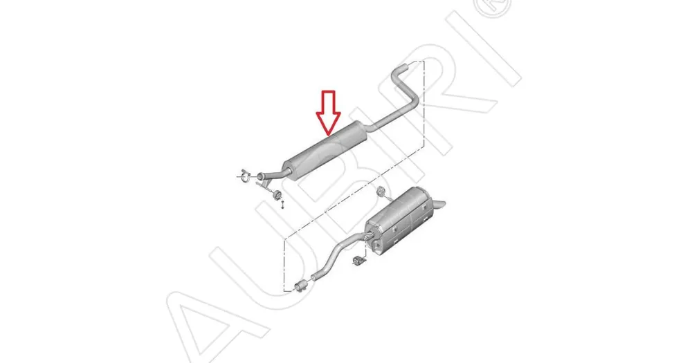 Přímo Od Výrobce Tlumič výfuku Citroën Berlingo, Partner od 2018 1,2 PureTech střední, rozvor 2975