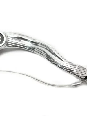 Brzdový pedál MOTION STUFF 83P-0851002 silver body, black steel fixed tip Pevný hrot z oceli Akční Nabídka