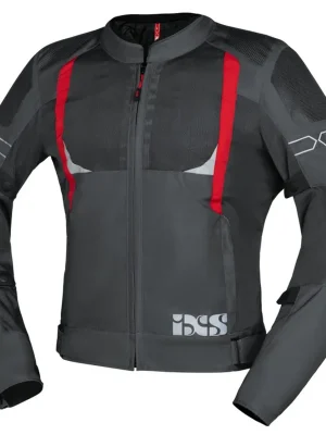 Autentický Sportovní bunda iXS TRIGONIS-AIR X51063 tmavě šedo-šedo-červená 3XL