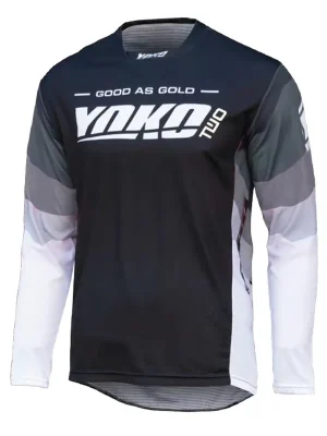 Horká Nabídka Motokrosový dres YOKO TWO černo/bílo/šedé L