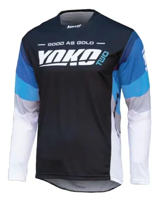 Hit Sezóny Motokrosový dres YOKO TWO černo/bílo/modré S