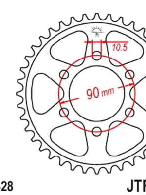 Nízká Cena Řetězová rozeta JT JTR 1222-48 48 zubů, 428