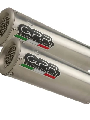 Akční Nabídka Dvojitá koncovka výfuku Slip-on GPR M3 H.48.M3.INOX Broušená nerezová ocel zahrnuje odnímatelné dB killery a spojovací svody